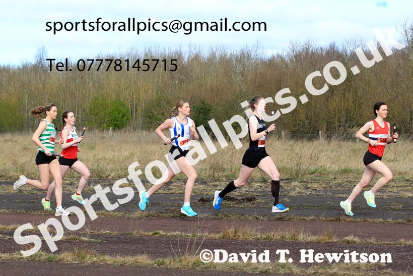 Senior womens 2023 Elswick Harriers Road Relays, Albamarle Barrack Airfield, Ouston, Northumberland. Photo: David T. Hewitson/Sports for All Pics